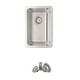 preview thumbnail 2 of 12, STYLISH 12 1/2'' Dual-Mount Stainless Steel Single Bowl Bar Sink - 12.5" x 18" x 7"