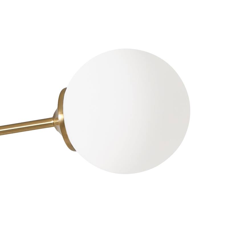 Linear Frosted Glass Globe Sputnik Semi Flush Ceiling Light