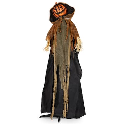 5.8ft Halloween Decorations Outdoor Life Size Animatronics Pumpkin Ghost