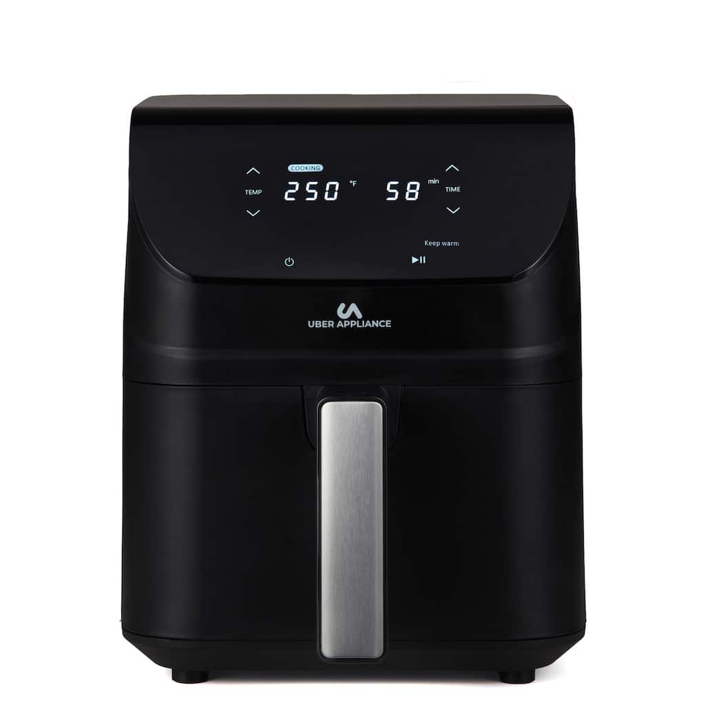 Uber Appliance Air fryer XL Deluxe - 5Qt Digital Display - Ceramic Non stick Non Toxic - 5 Quart