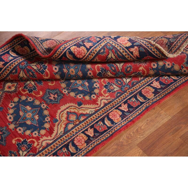 Kerman Persian Vintage Runner Rug Hand-Knotted Wool Carpet - 3'5" x 6'6"