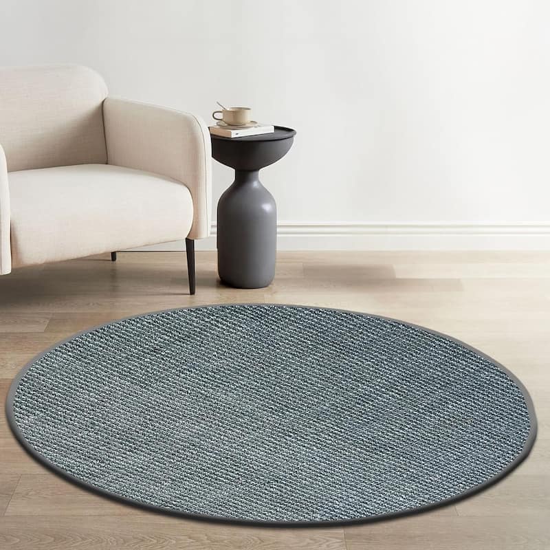 Delara Premium Handwoven Natural Fiber Area Rug Boucle 100% Jute excellent choice in high-traffic areas such as Living rooms