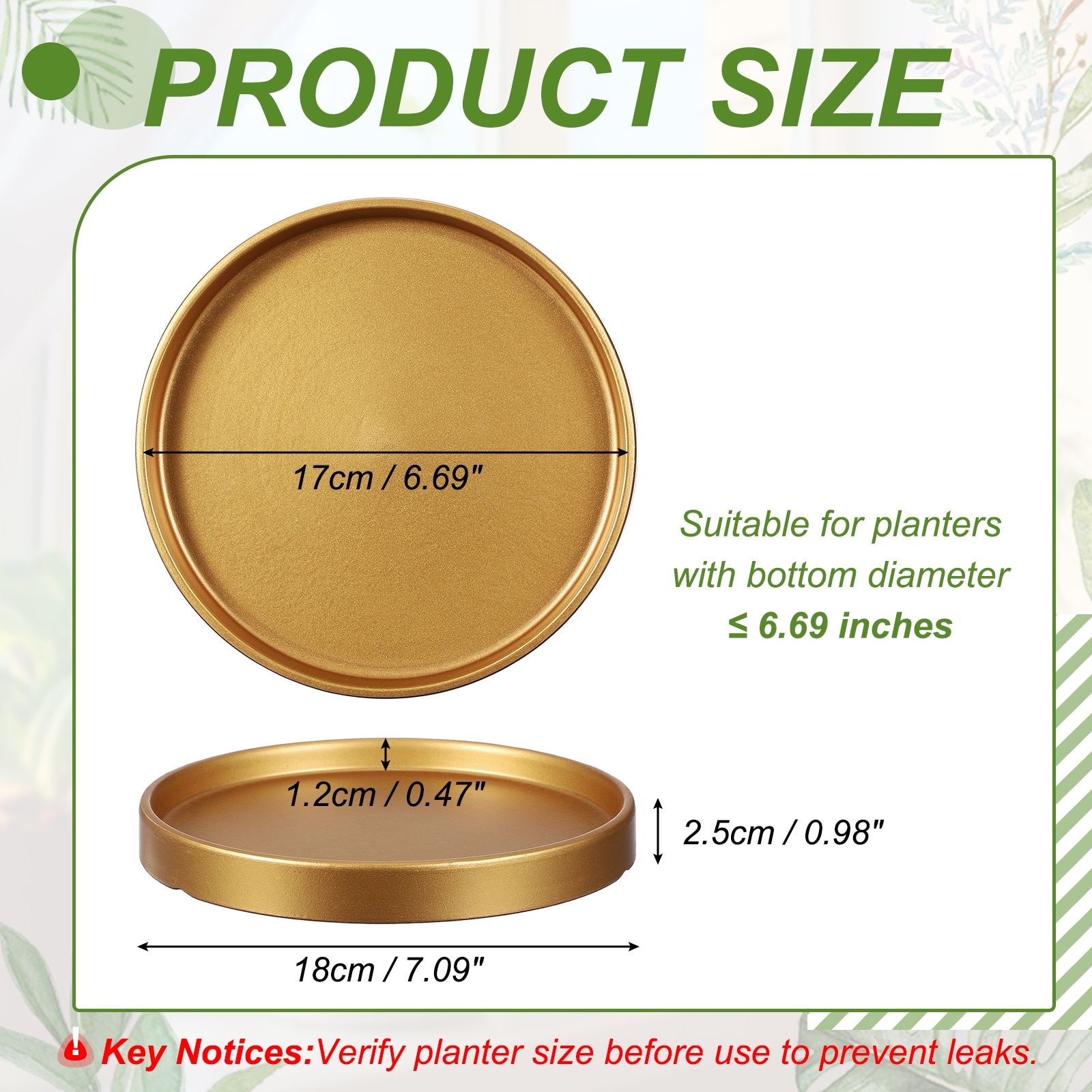 Ceramic Plant Saucers, Round Flower Planter Water Trays Ceramic Plant Saucer Pot Tray