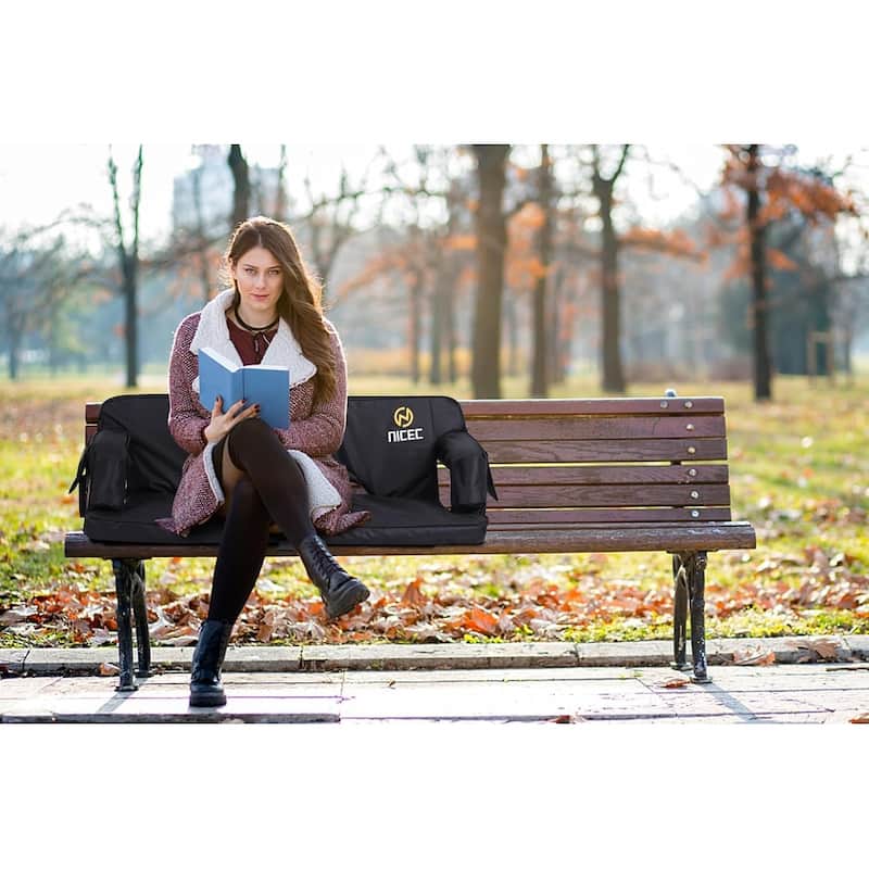 Stadium Seat with Back Support, Oversized Bleacher Seats, Stadium Chairs with Back and Cushion