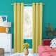 preview thumbnail 47 of 62, Sun Zero Harper Bright Vibes Total Blackout Grommet Curtain Panel, Single Panel 40" x 63" - Sunflower Yellow