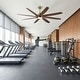 preview thumbnail 16 of 16, 72" Gold Transitional Walnut 8 ABS Blades Propeller Ceiling Fan with Dimmable LED Light and Remote Control, DC Motor