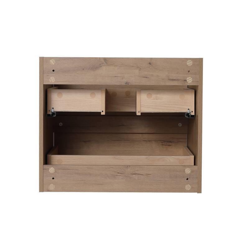 ARTCHIRLY 24/30 Inch Bathroom Vanity with Sink, Floating Bathroom Vanity with 2 Soft Close Drawers