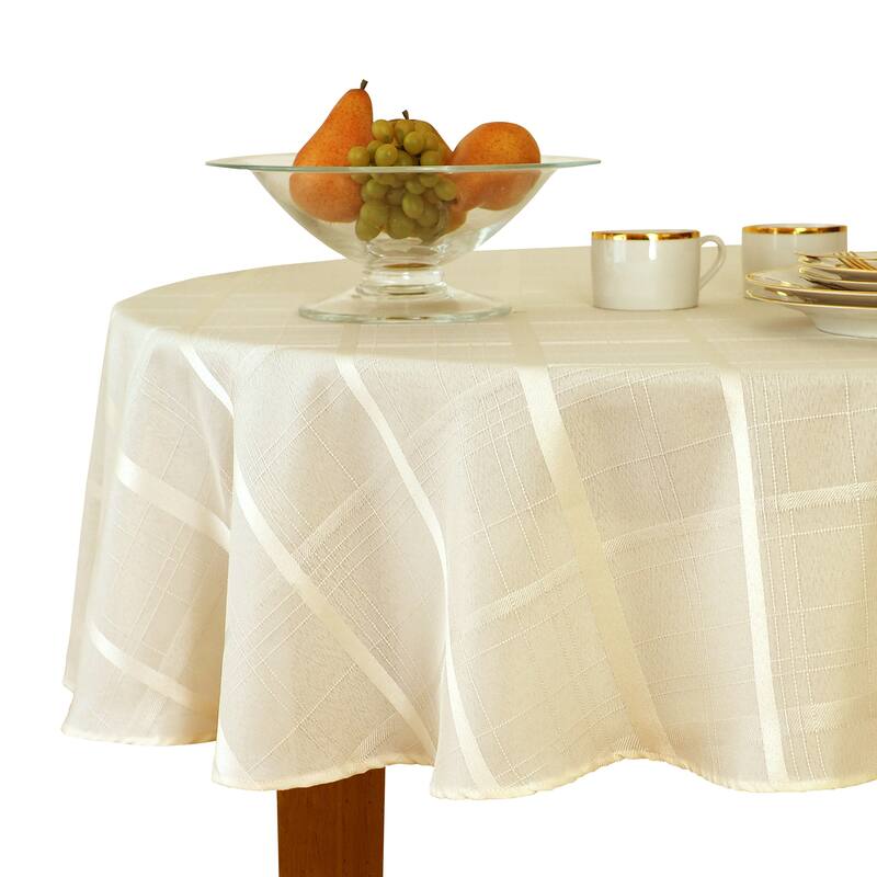 Elegance Plaid Jacquard Woven Tablecloth