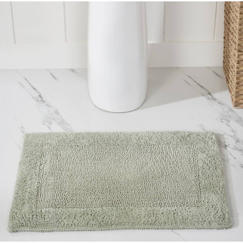 Better Trends Bath Rugs 100% Cotton Soft Water Absorbent Chenille Bathroom Rug for Shower, Sink Mats Edge Collection