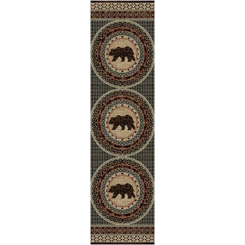Mayberry Rugs Asheville Lodge Bear Area Rug