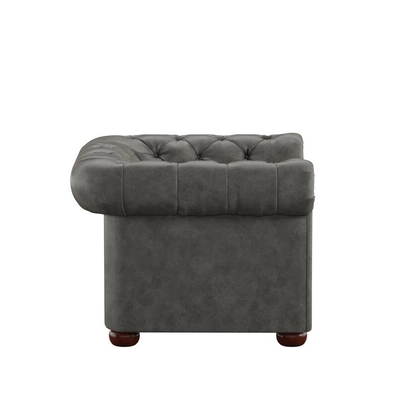 Knightsbridge Tufted Scroll Arm Chesterfield Chair by iNSPIRE Q Artisan