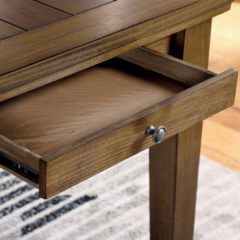 Furniture of America Amelise Brown Solid Wood Rectangle Dining Set