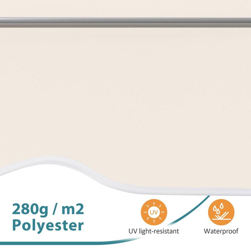 MCombo Patio Awning 12x8 Feet Sunshade Canopy for Manual Retractable Awnings, 4664