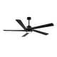 preview thumbnail 4 of 12, WINGBO 64 Inch DC Ceiling Fan with Lights and Remote Control, 5 Reversible Carved Wood Blades