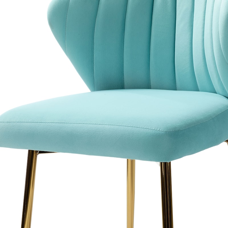Barbara Contemporary Upholstered Side Chair with Small Base Set of 2 by HULALA HOME