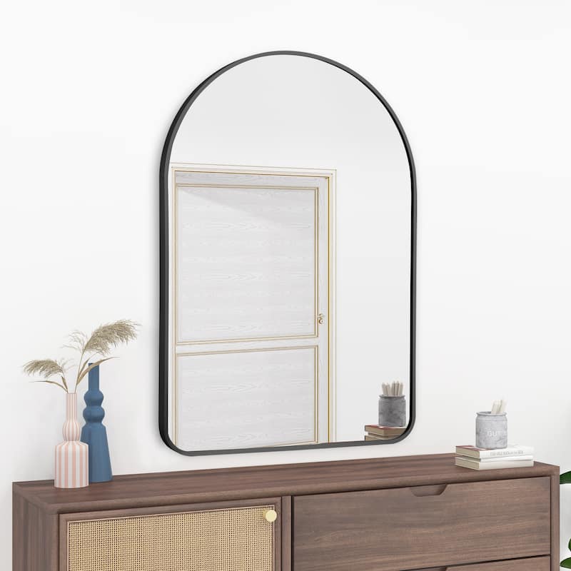 Arched-Top Metal Frame Bathroom Wall mirror
