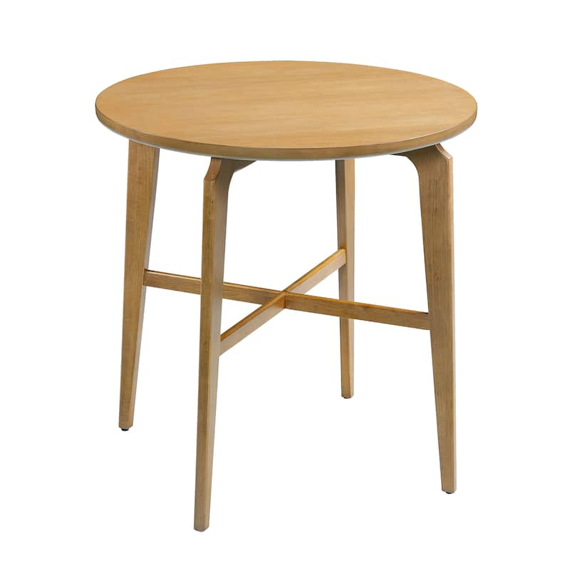 Christopher Knight Home - Bracken Retro Nordic Counter Height Bar Table with Solid Wood Legs & Cross-Reinforced Beams