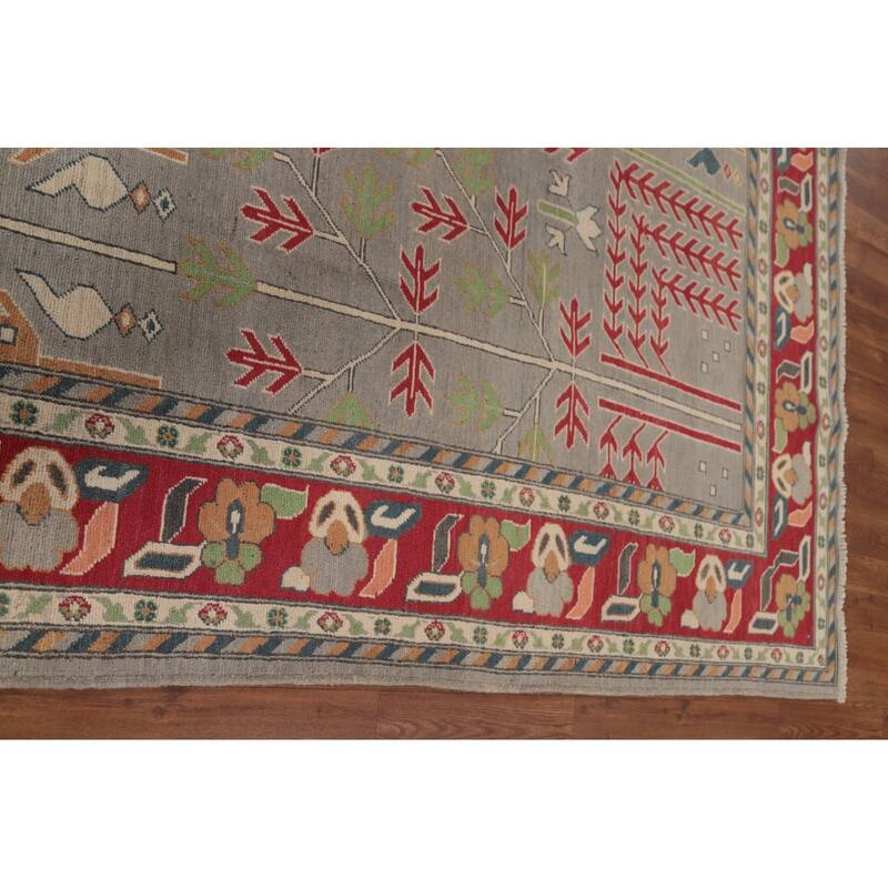 Kazak Oriental Area Rug Handmade Living Room Wool Carpet - 8'0" x 11'7"