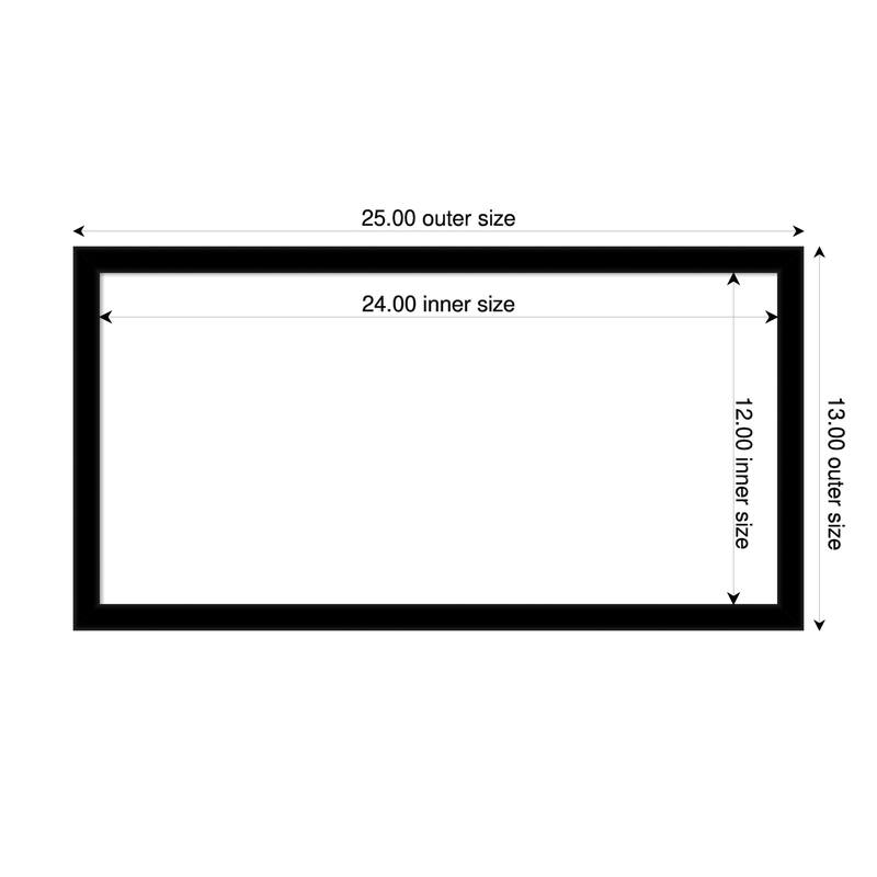 Amanti Art Jet Black Framed Dry Erase Magnetic Board - 25 x 13 in
