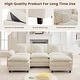 preview thumbnail 109 of 109, Modular Cloud Chenille Sectional Sofa with Ottomans, Deep Seat Convertible L-Shaped or U-Shaped Couch