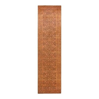 Overton Mogul One-of-a-Kind Hand-Knotted Runner - Gold, 2' 7" x 13' 9" - 2' 7" x 13' 9"