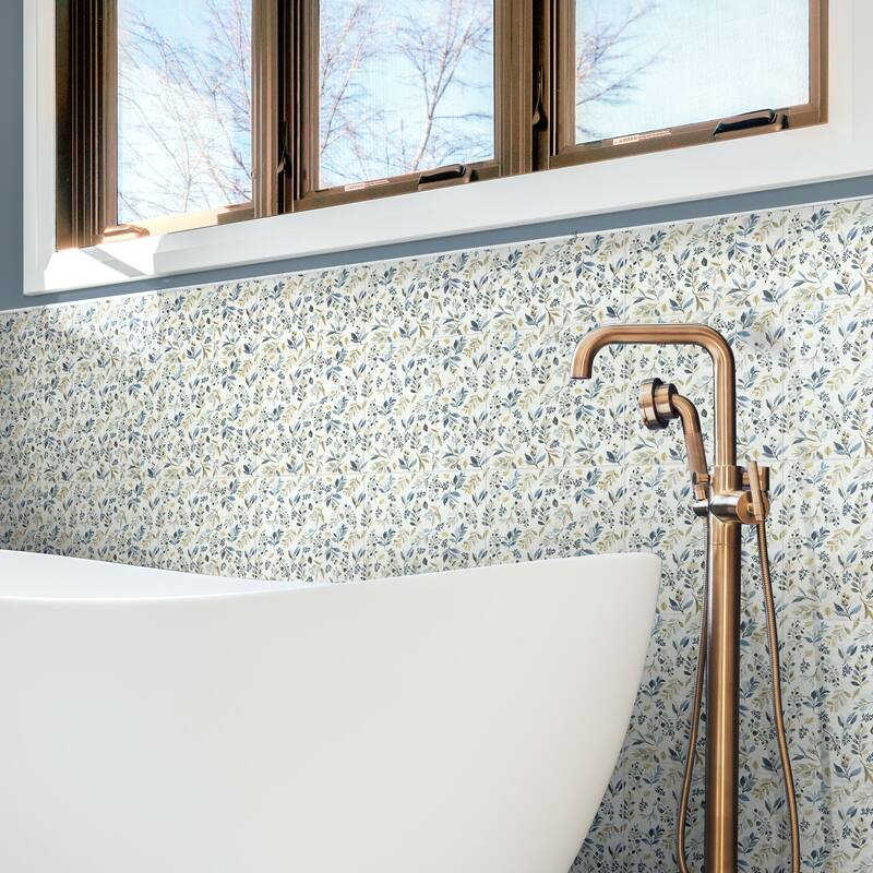 Merola Tile Garden Evergreen 9-3/4" x 9-3/4" Porcelain Floor and Wall Tile