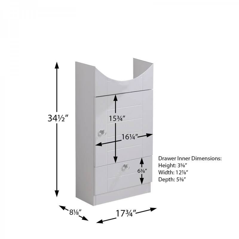 White Painted Wall Mount MDF Vanity Sink Cabinet Only Renovators Supply