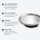 preview thumbnail 4 of 6, Baby Round Open Plate Stainless Steel and Silicone