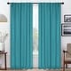 preview thumbnail 122 of 198, Superior Solid Machine Washable Room Darkening Curtains with Back Tabs, Set of 2 42" x 108" - Aqua