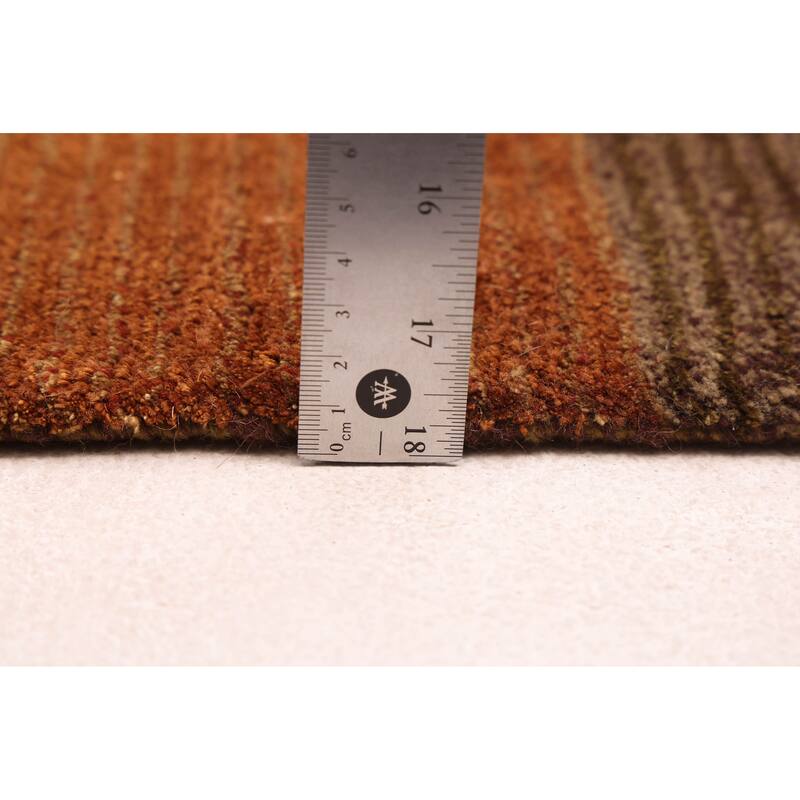 ECARPETGALLERY Hand-knotted Opulence Brown Viscose, Wool Rug - 9'11 x 10'0