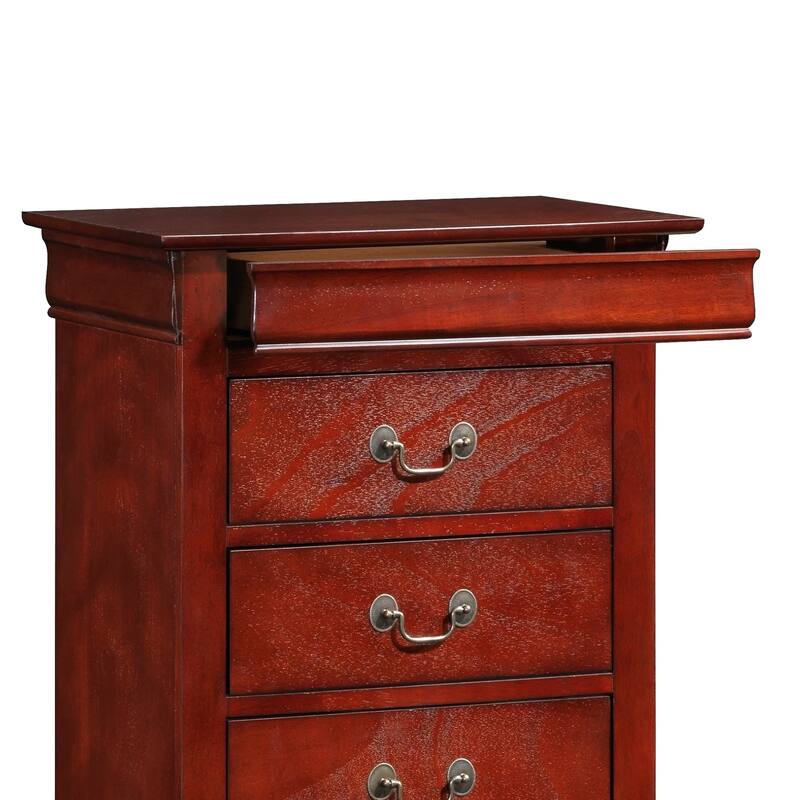 7-Drawer Wooden Bedroom Chest - 51" - Brown