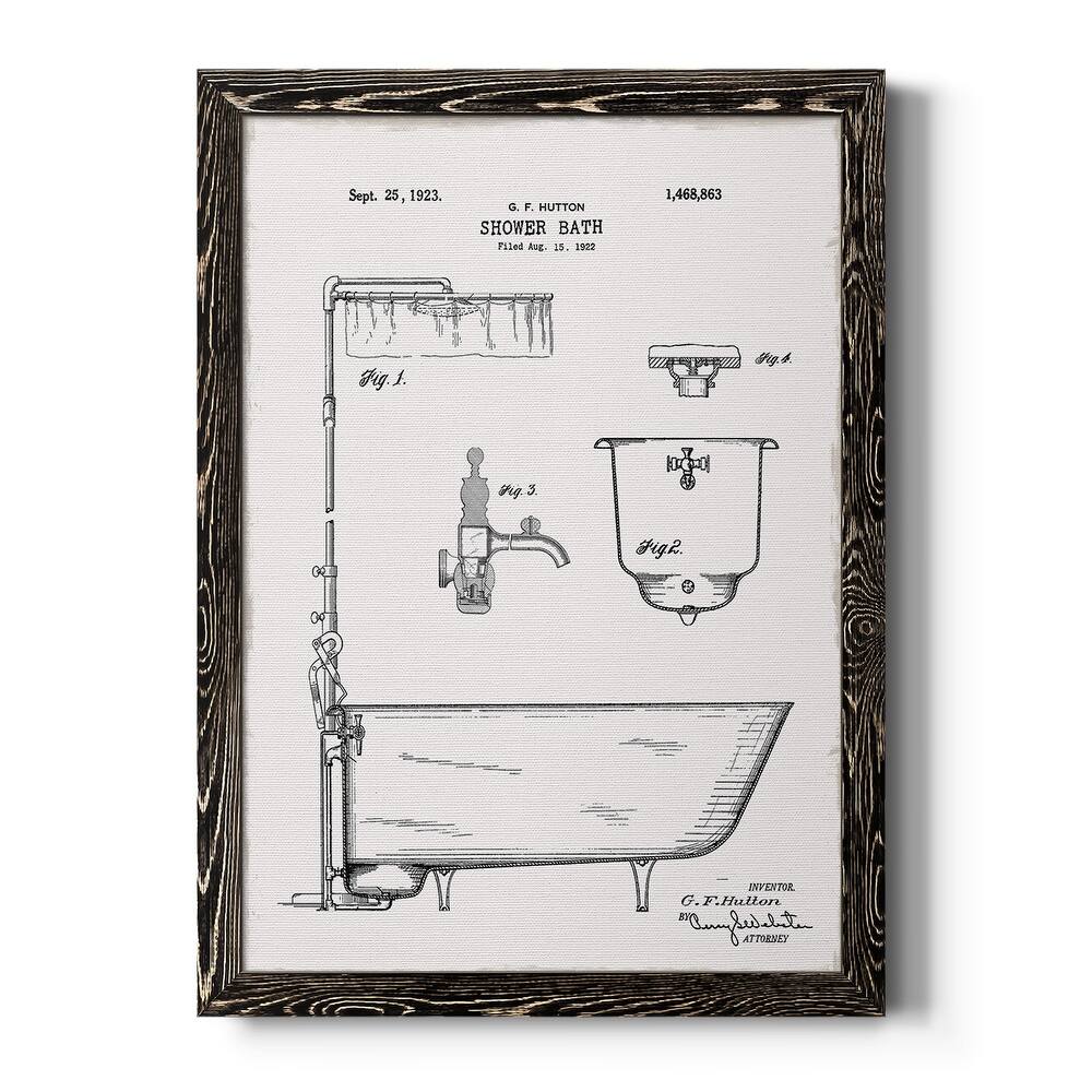 Vintage Bath I-Premium Framed Canvas - Ready to Hang