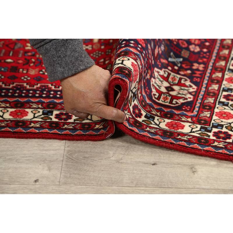 Vegetable Dye Tribal Abadeh Nafar Persian Area Rug Wool Handmade - 3'4" x 4'10"