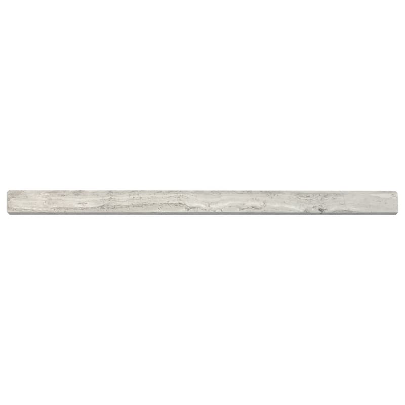 Slatewood Marble 0.75" x 12" Square Polished Bar Liner - 3 Pieces - Grey
