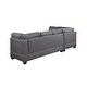 preview thumbnail 14 of 38, L-shape Reversible Sectional Sofa with Storage Ottoman Rivet Ornament