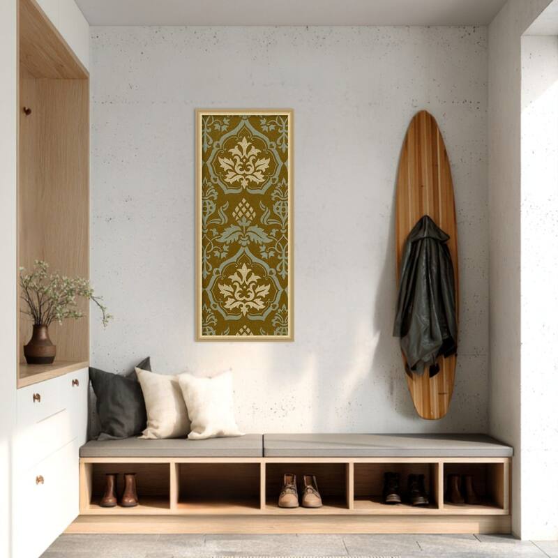 Amanti Art Framed Fabric Pinboard Medallion Motif VI by Baxter Mill Archive Printed Bulletin Board