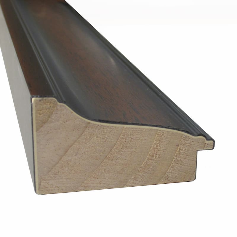Beveled Wood Bathroom Wall Mirror - Cyprus Walnut Frame