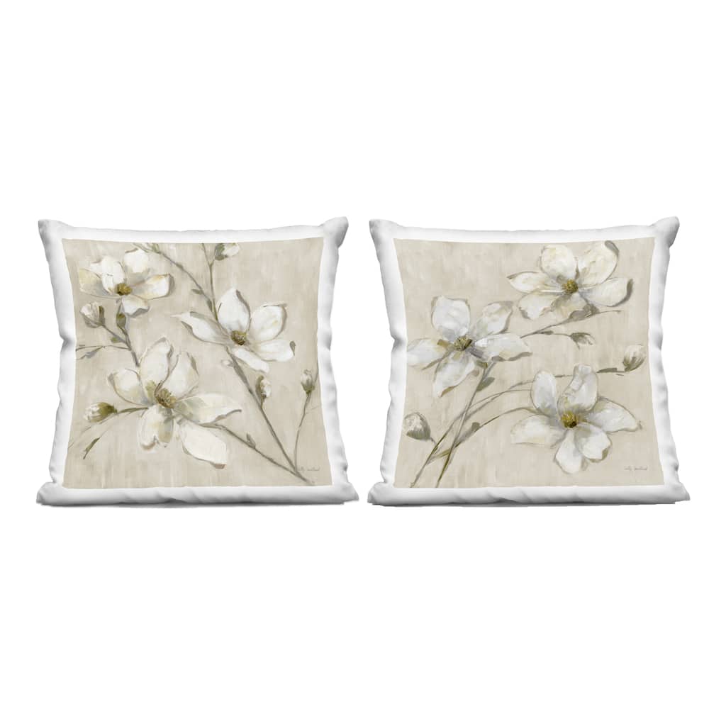 Stupell Outstretched Dogwood Branches Decorative Printed Throw Pillow Design by Sally Swatland (Set of 2)