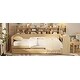 preview thumbnail 15 of 54, Roomfitters Wooden Twin/Full Size Daybed with Storage Shelves, Multi-functional Bed with Twin Size Trundle Bed and Study Desk