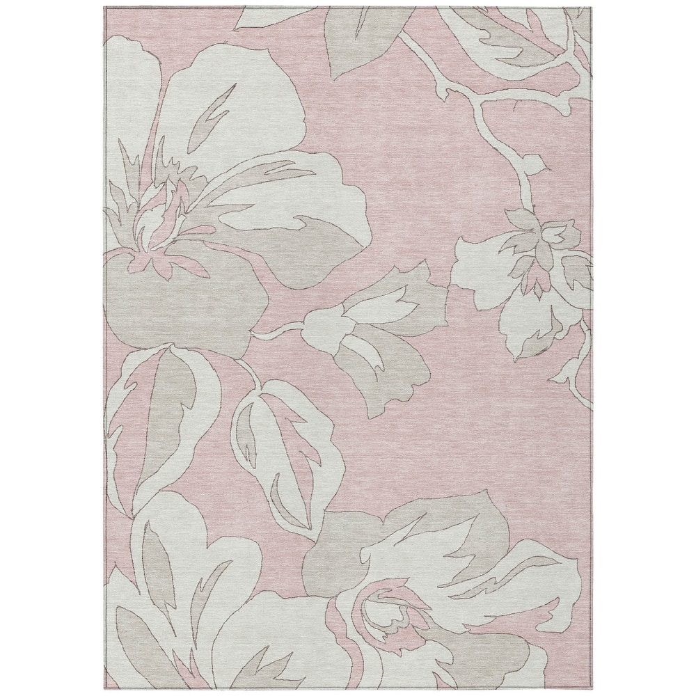 HomeRoots Floral Transitional Rectangle Outdoor Rug