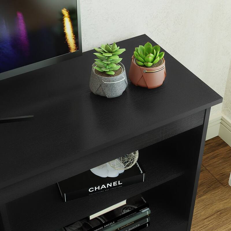 Madesa TV Stand Entertainment Center TV Bench with 6 Open Shelves Easy Cable Management for 65, 75 Inch - 71 inches