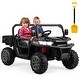 preview thumbnail 1 of 34, Gymax 24V Kids Ride On Dump Truck 2-Seater Electric Truck w/ Remote Black