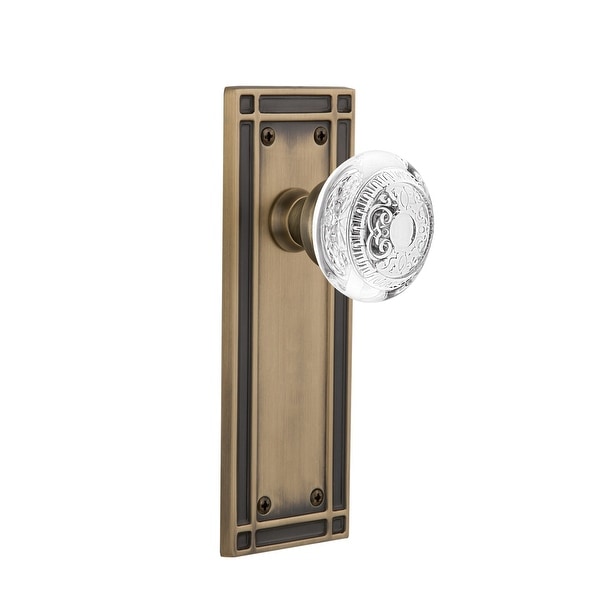 Nostalgic Warehouse MISCED_SD_NK Vintage Crystal Egg and Dart Single Dummy Door Knob with Mission Rose