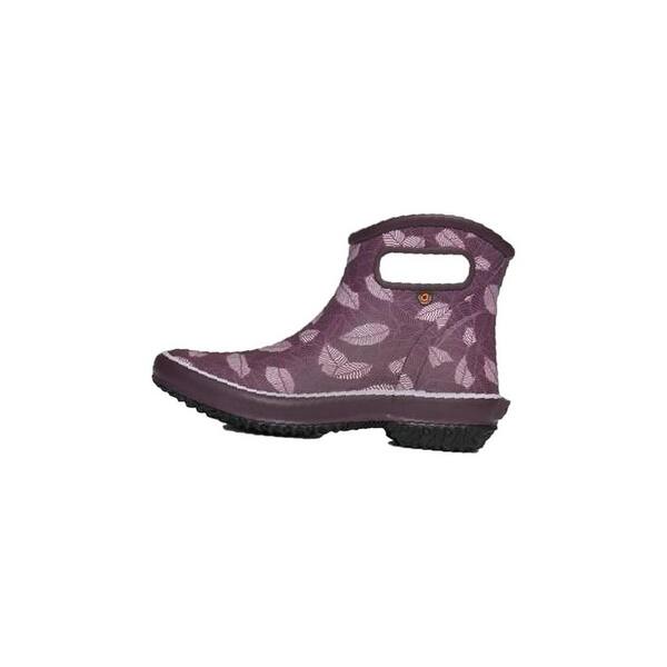 Shop Bogs Outdoor Boots Womens Patch Waterproof New Leaf Rubber Round Raisin Overstock 30391800