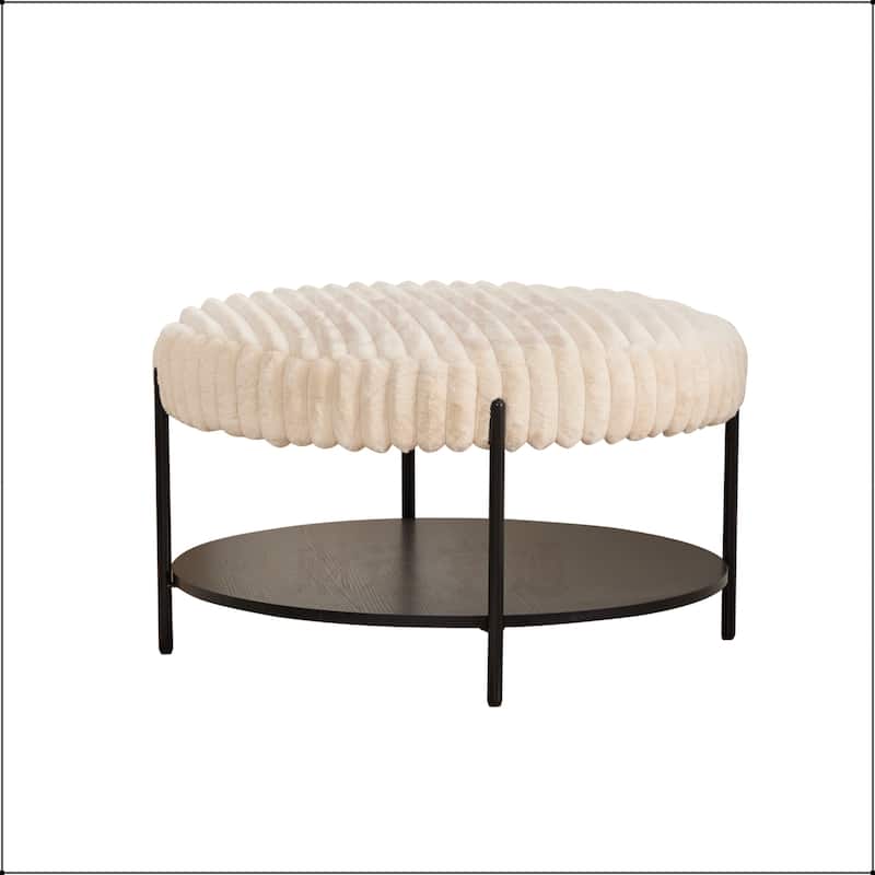 Upholstered Ottoman Coffee Table Foot Rest