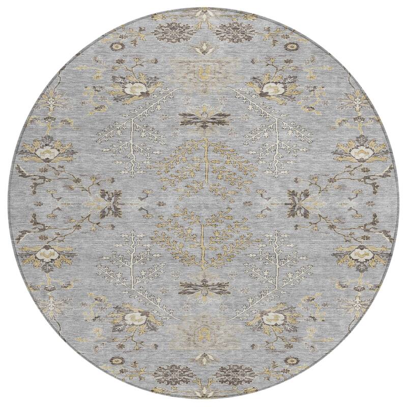 Machine Washable Indoor/ Outdoor Boho Traditional Chantille Rug