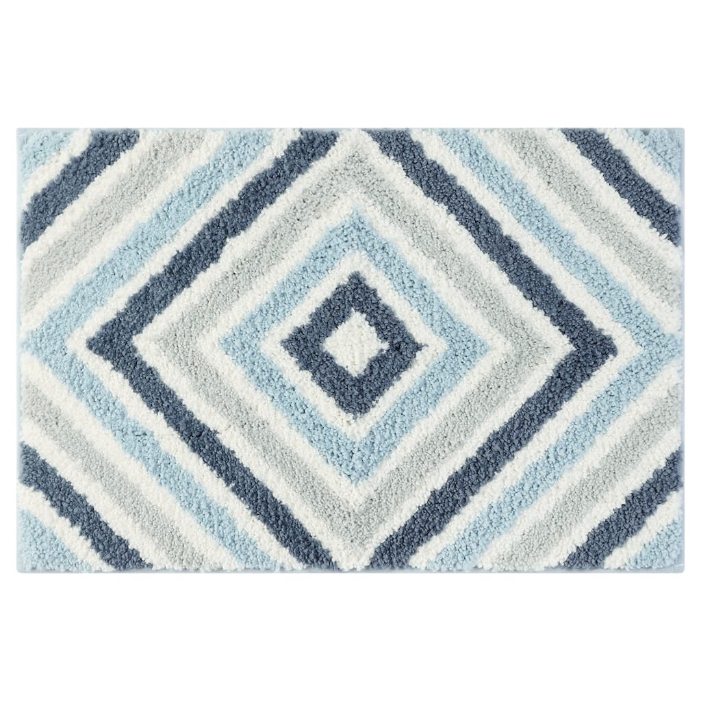 Geometric Pattern Bathroom Rugs Bath Mats, Quick Dry and Non Slip Bath Mat for Shower Bathroom