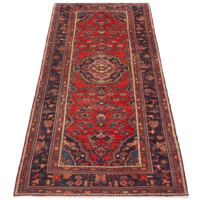 ECARPETGALLERY Hand-knotted Anadol Red Wool Rug - 3'7 x 10'2