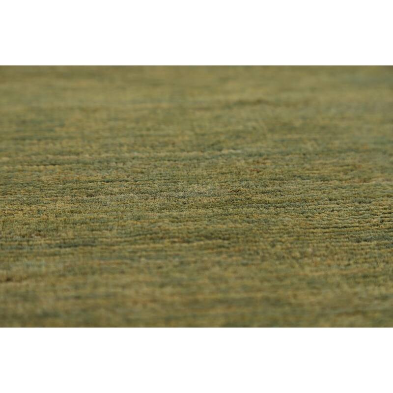 Light Green Modern Gabbeh Oriental Area Rug Handmade Wool Carpet - 4'11" x 6'7"