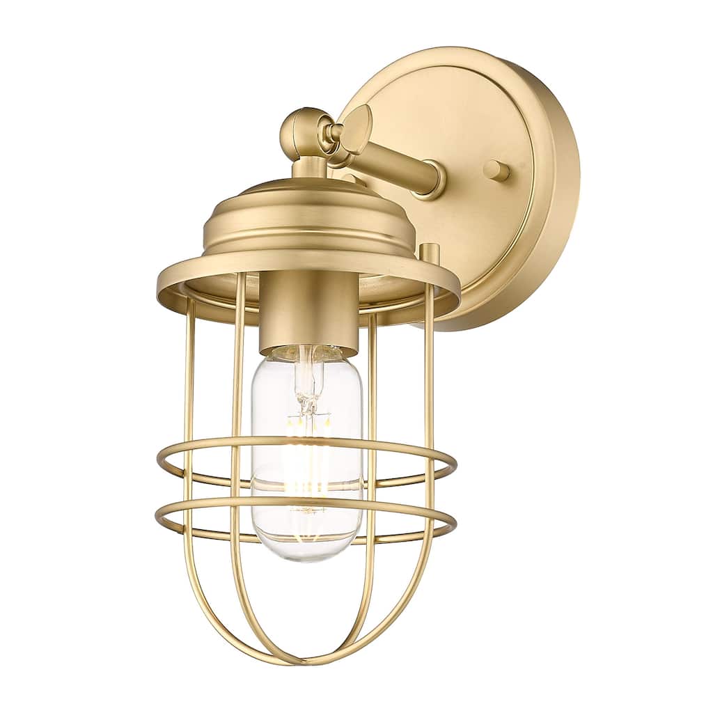 Golden Lighting Seaport 1-light Wall Sconce in Matte Black